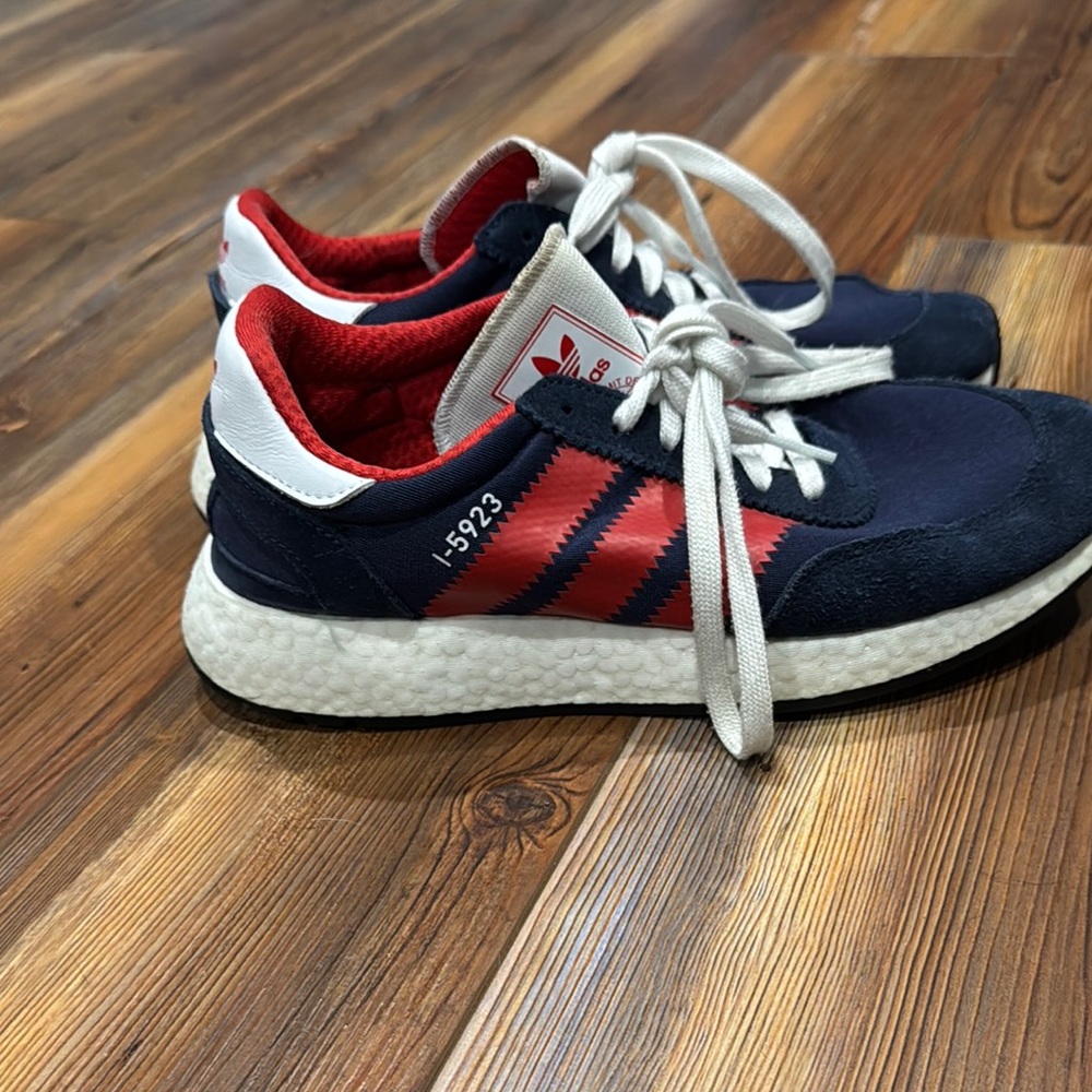 Adidas Men's Blue and Red Sneakers